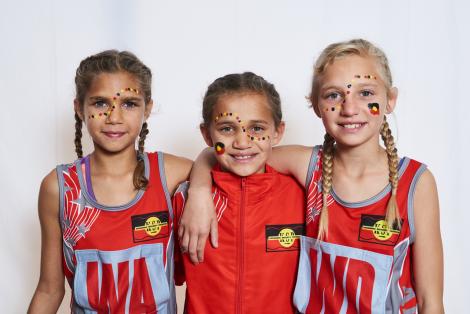 Potrait of Girls from the Kattaning Netball Team